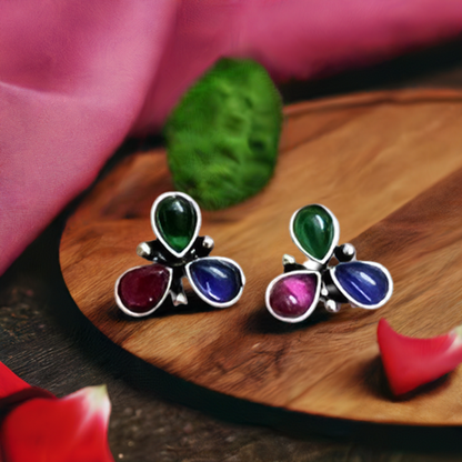Multi color Oxidised Stud
