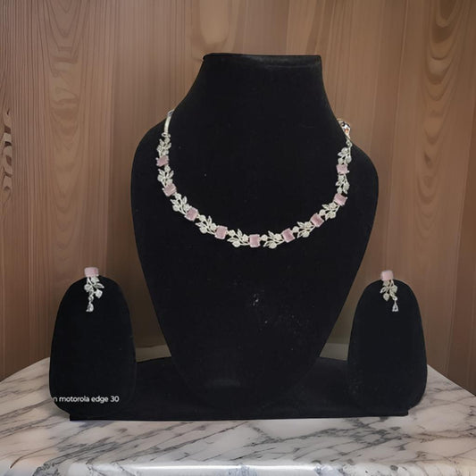 PINK A D NECKLACE