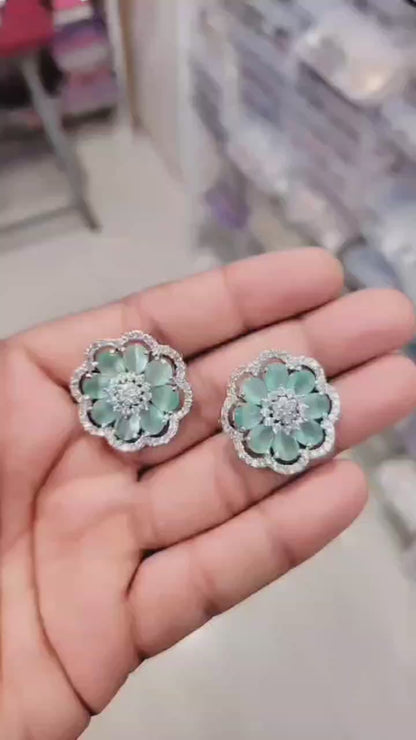 Stunning Green AD Earrings