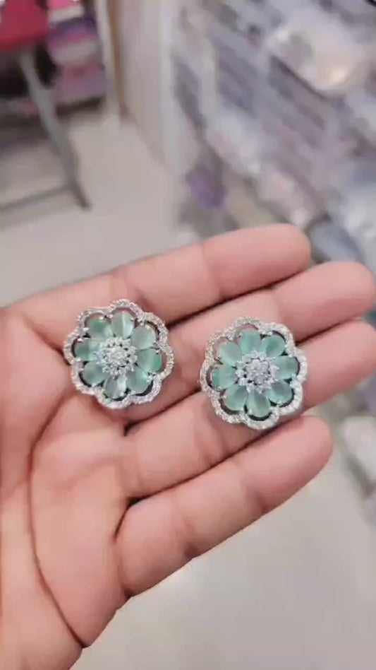 Stunning Green AD Earrings
