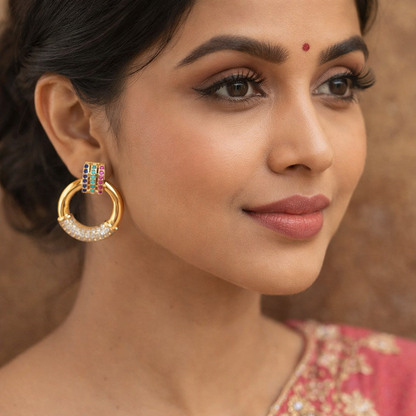 Dazzling Multicolor AD Earring