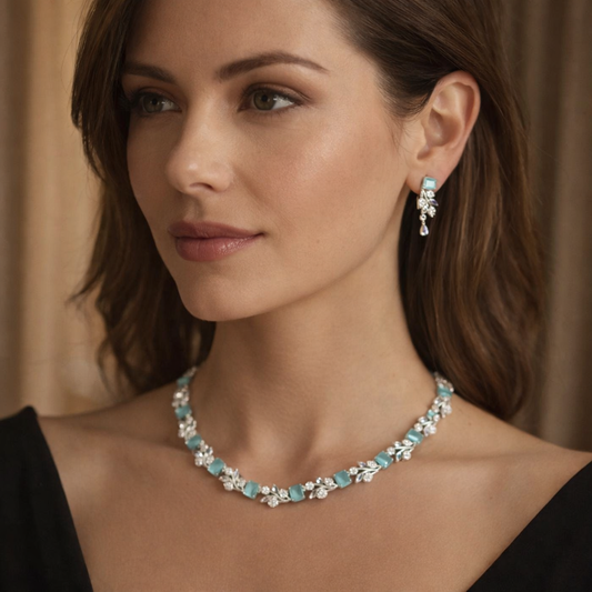 MINT GREEN AD NECKLACE