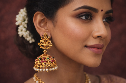 Antique Ruby Jhumka